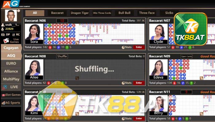 AG live - Casino trực tuyến có tỷ lệ thắng cược cao